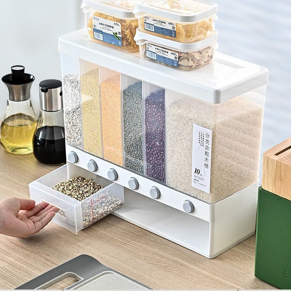 Wall-Mounted Food Dispenser (Cereal, Rice, Dry Fruits)